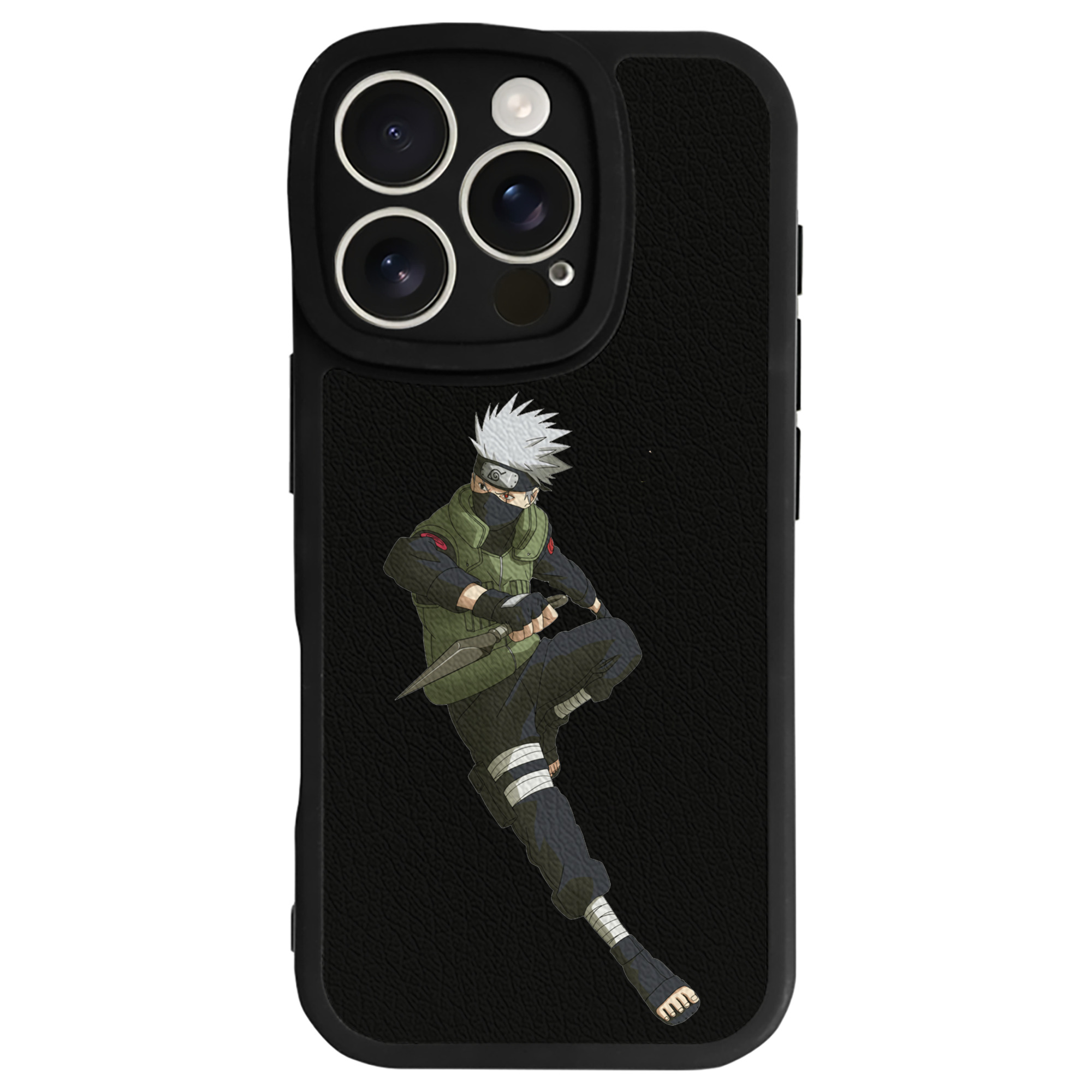 （画像用） NARUTO -ナルト- はたけ カカシ Hatake Kakashi 【iPhone 16シリーズ対応】シリコンスマホケース（レザー調） 材質：シリコン